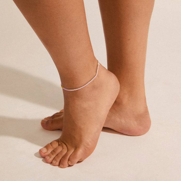 Pilgrim PALOMA Fußkettchen, 2-in-1-Set, violett und vergoldet Limitierter Zeitrabatt