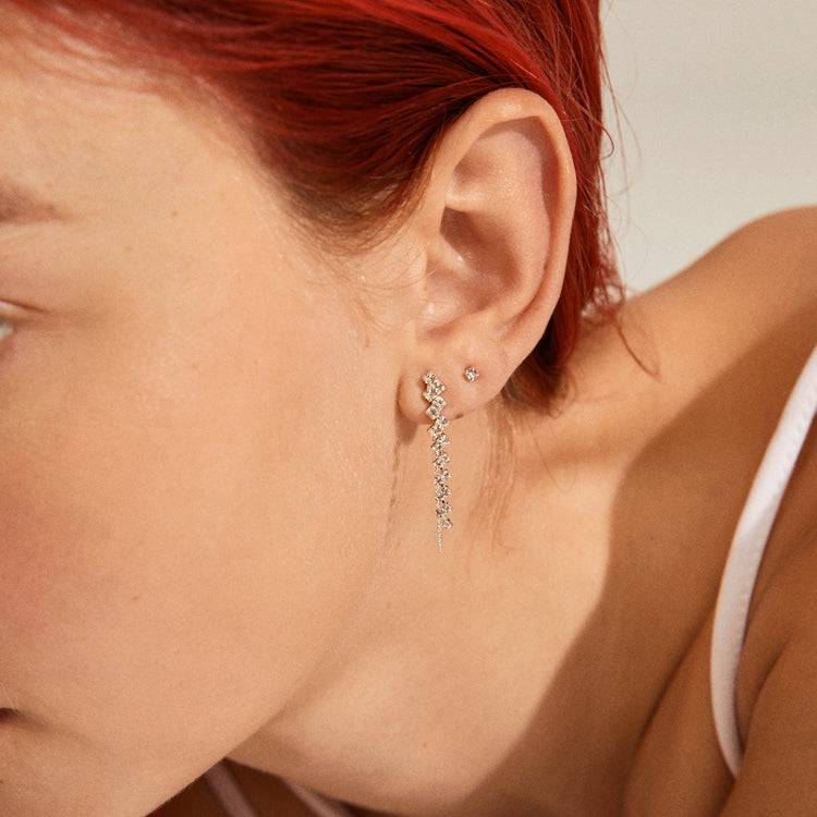 Pilgrim JOLENE recycelte Kristallohrringe, 2-in-1 Set, versilbert im Angebot