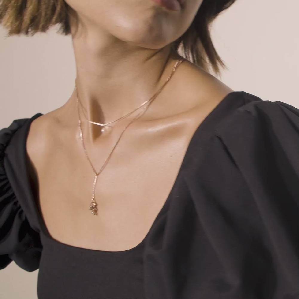 Pilgrim JOLENE recycelte Halskette, mit Roségold platt Günstiger Verkauf