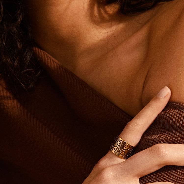 Pilgrim CAROL breiter Ring mit roségold plattiert Riesige Ersparnisse