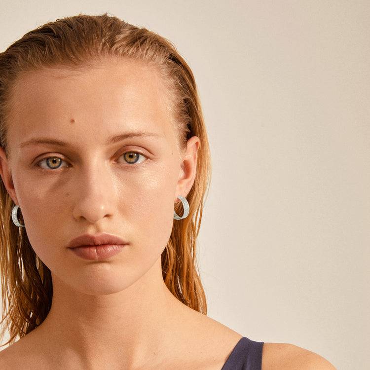 Pilgrim CAROL medium Hoops versilbert Super Sparpreis