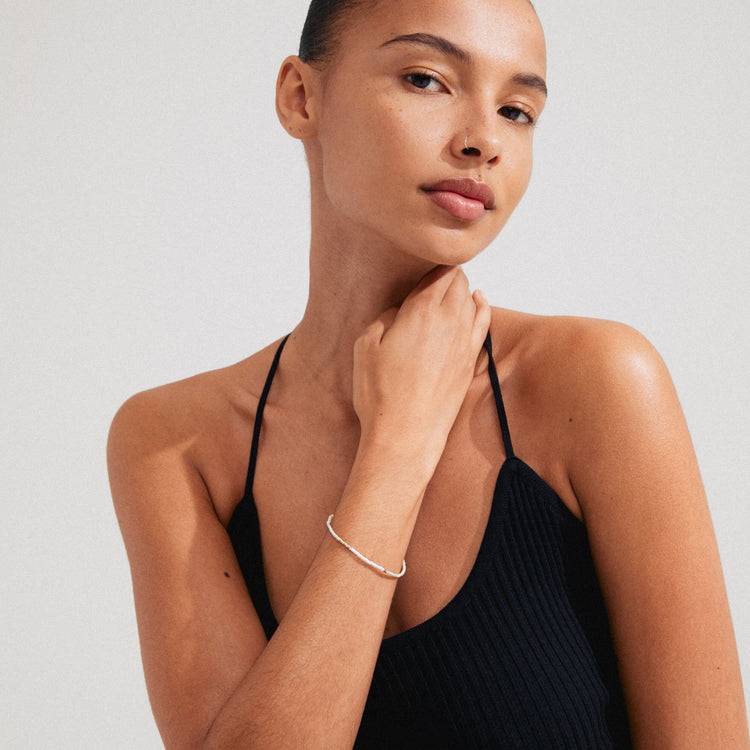 Pilgrim ALISON Armband weiß, vergoldet Black Friday Preise