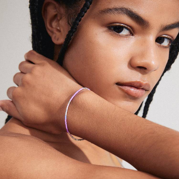 Pilgrim ALISON Armband, lila, versilbert zollfrei