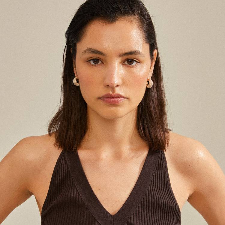 Pilgrim NAOMI recycelte Kristall-Hoops vergoldet Flash Sale