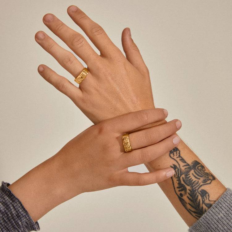 Pilgrim STAR recycelter Ring vergoldet VIP-Rabatte