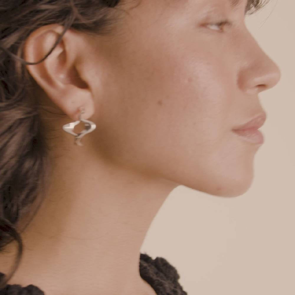 Pilgrim MOON recycelte Hoops versilbert Begrenzt auf 3 Tage