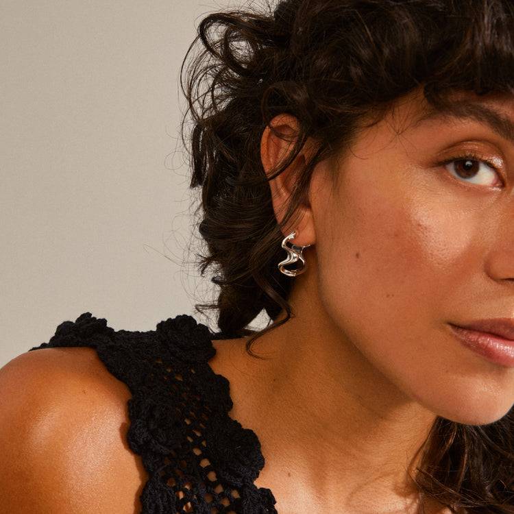 Pilgrim MOON recycelte Hoops versilbert Begrenzt auf 3 Tage