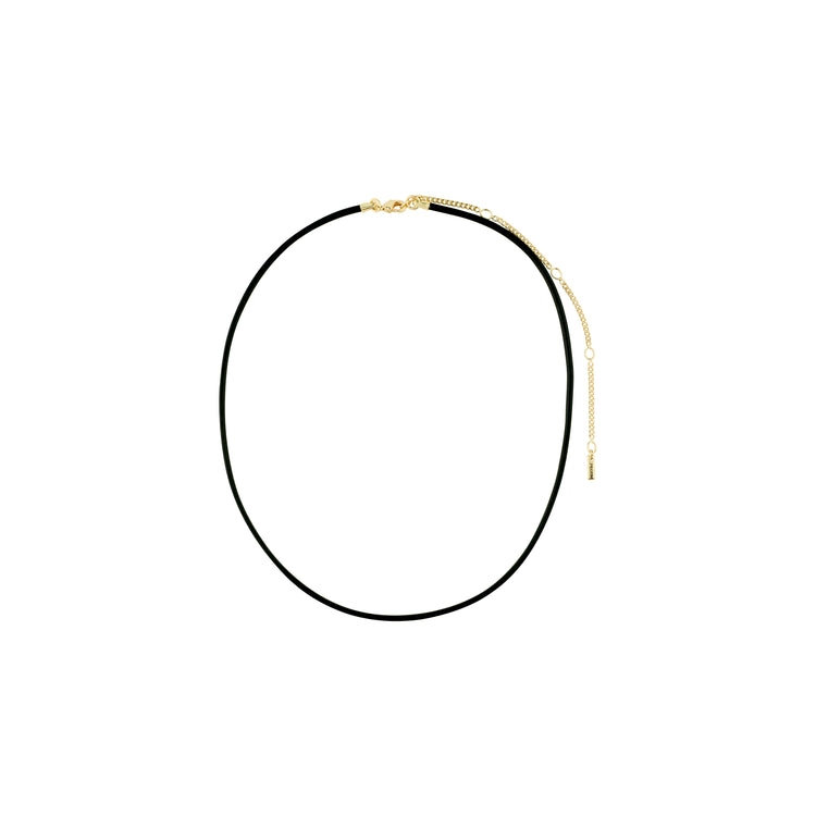Pilgrim CHARM Lederband-Halskette, schwarz/vergoldet Online