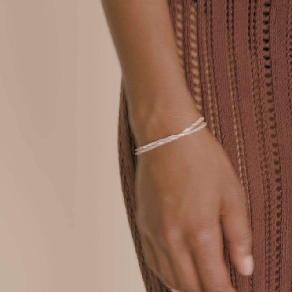 Pilgrim ROWAN Kristallarmband, 2-in-1, versilbert Begrenzte Freigabe