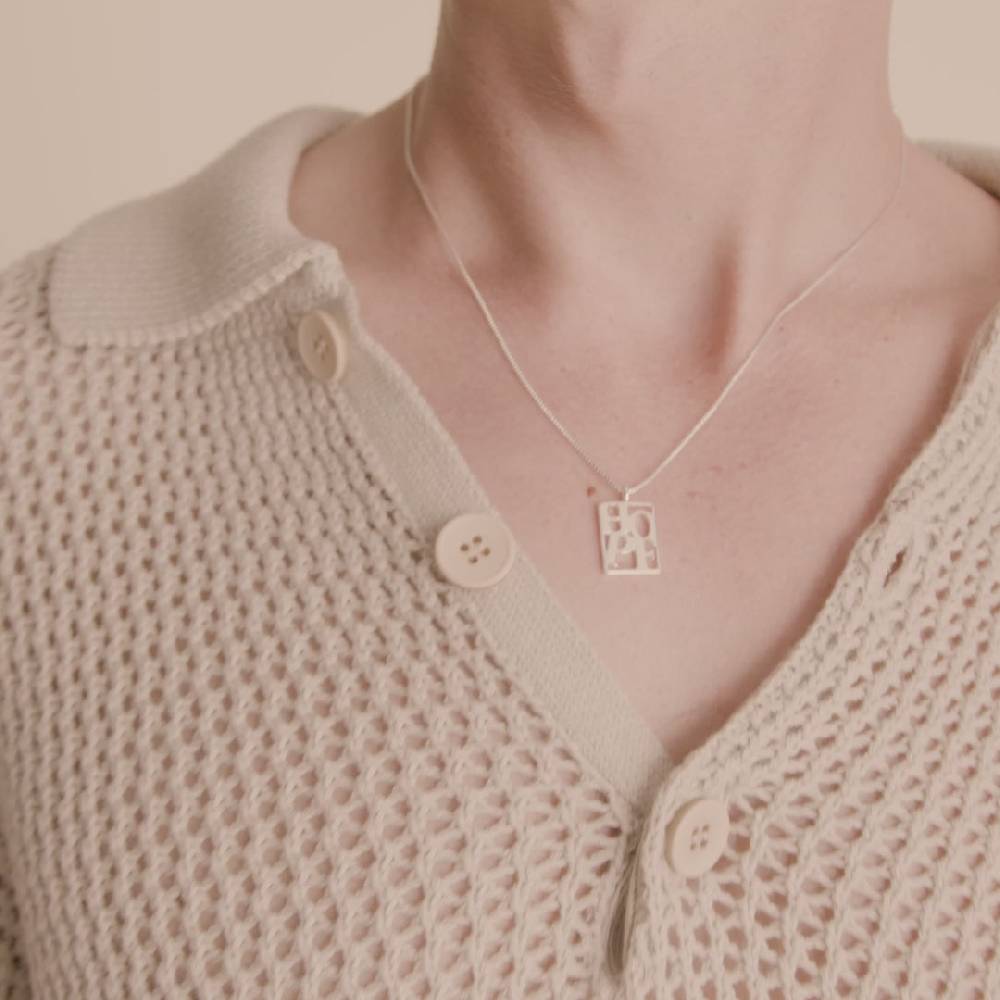 Pilgrim LOVE TAG, recycelte HOPE Halskette versilbert Discount Store für neue Produkte