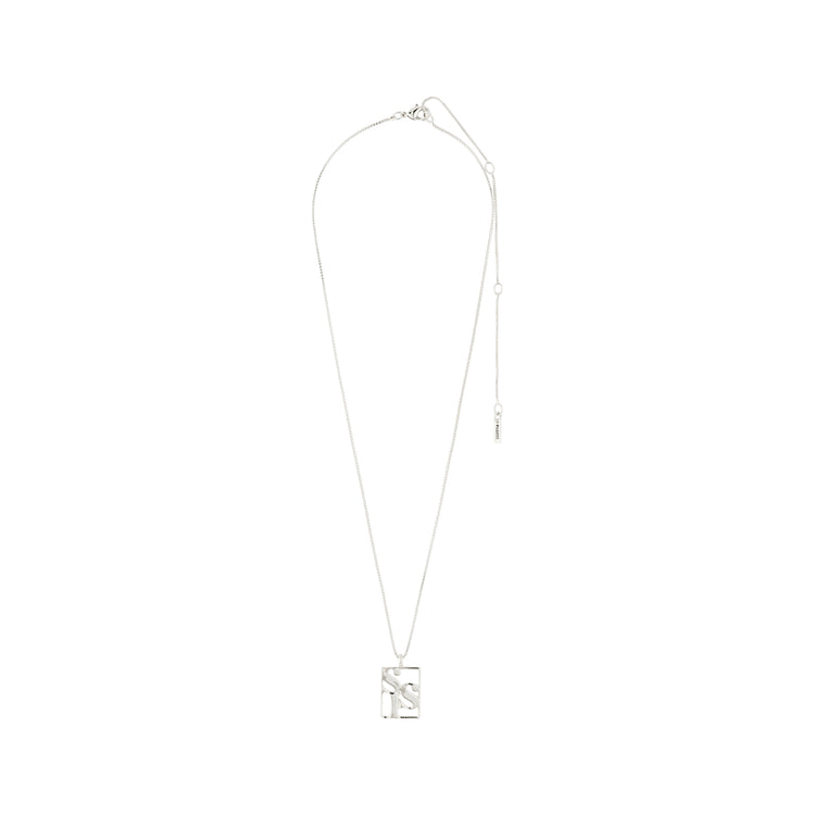 Pilgrim LOVE TAG, recycelte SIS Halskette versilbert 50% Rabatt mit kostenlosem Versand
