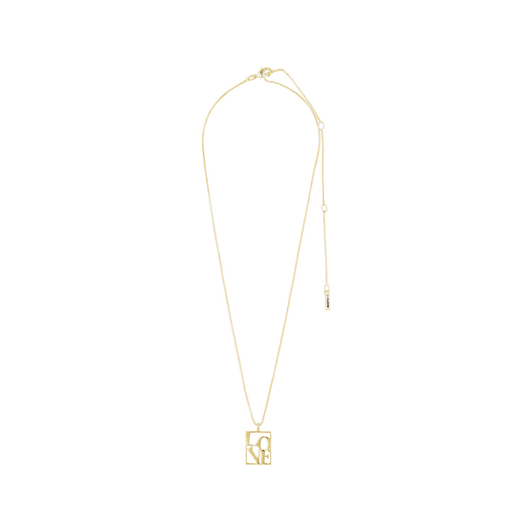 Pilgrim LOVE TAG, recycelte LOVE Halskette vergoldet Clearance-Verkauf