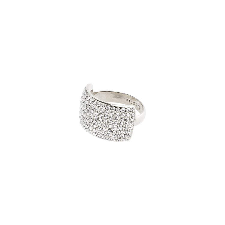 Pilgrim ASPEN recycelte Kristall Ring versilbert Outlet