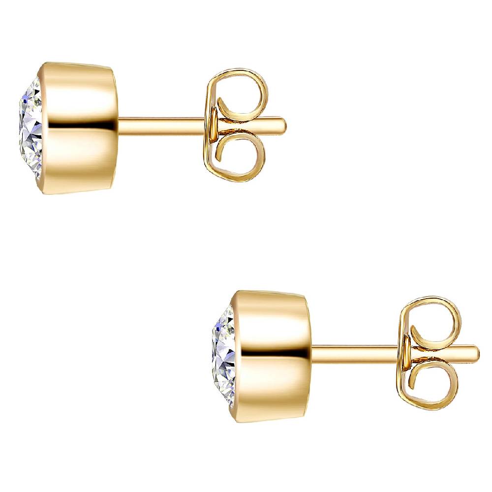 Rafaela Donata Set (Kette+Ohrstecker) Sterling Silber gelbgold verziert mit Kristallen von Swarovski® weiß Sonderangebote