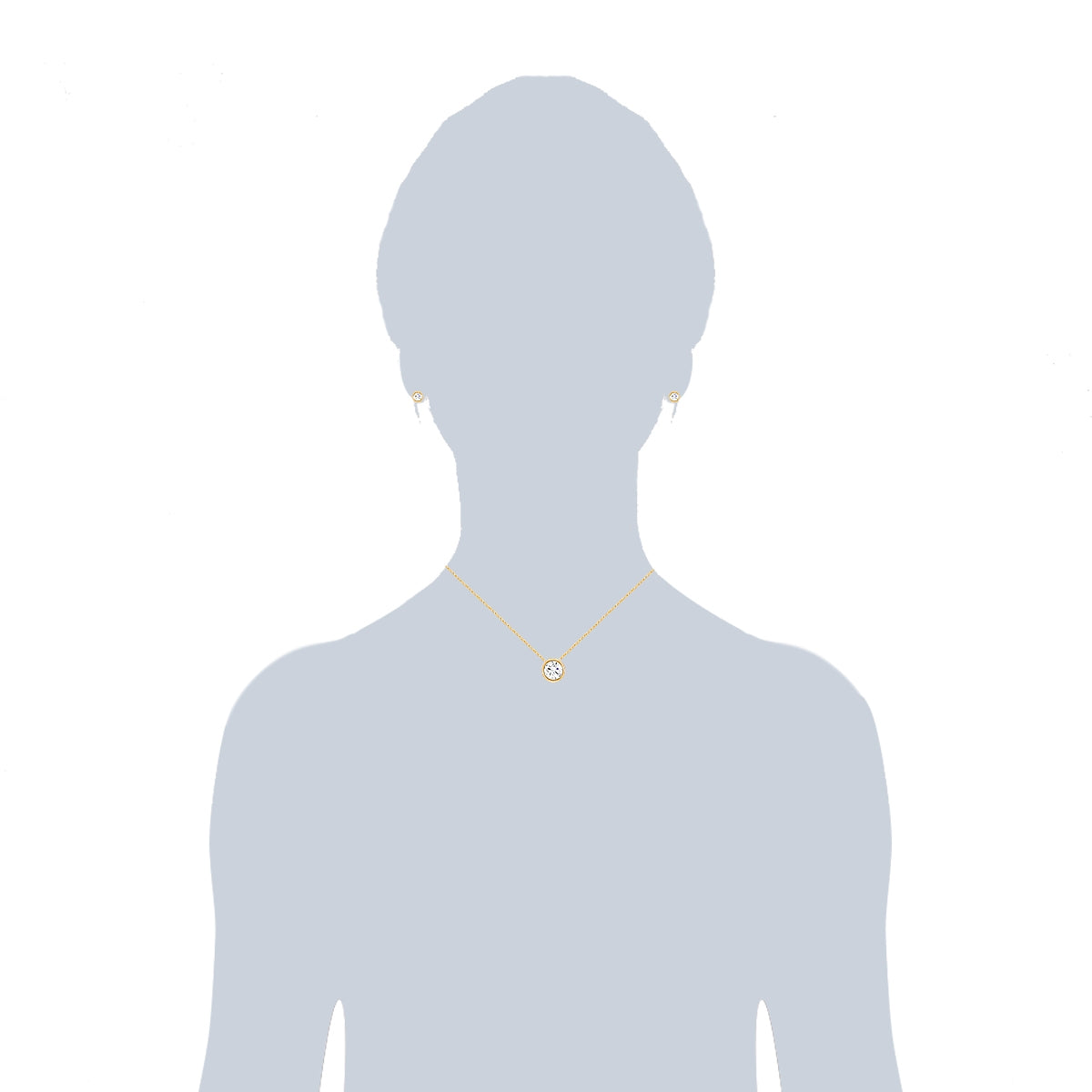 Rafaela Donata Set (Kette+Ohrstecker) Sterling Silber gelbgold verziert mit Kristallen von Swarovski® weiß Sonderangebote