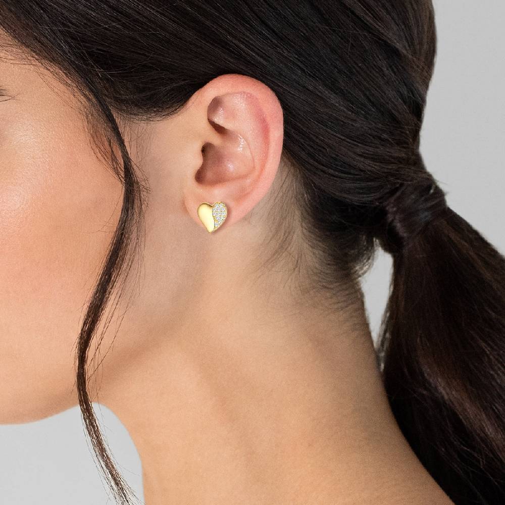 Rafaela Donata Ohrstecker Sterling Silber gelbgold Zirkonia weiß Riesige Ersparnisse