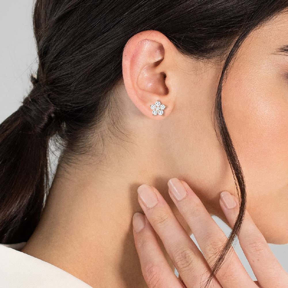 Rafaela Donata Ohrstecker Sterling Silber roségold Zirkonia weiß Tiefpreis