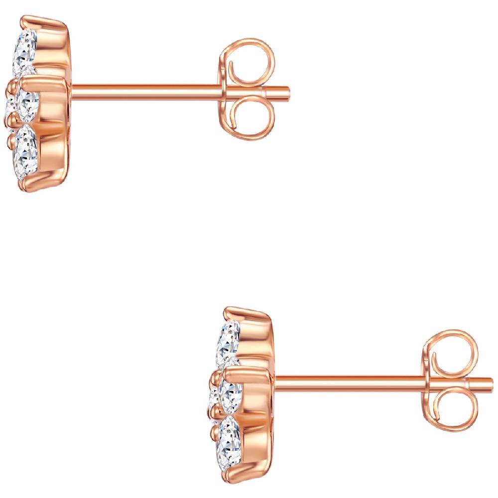 Rafaela Donata Ohrstecker Sterling Silber roségold Zirkonia weiß Tiefpreis