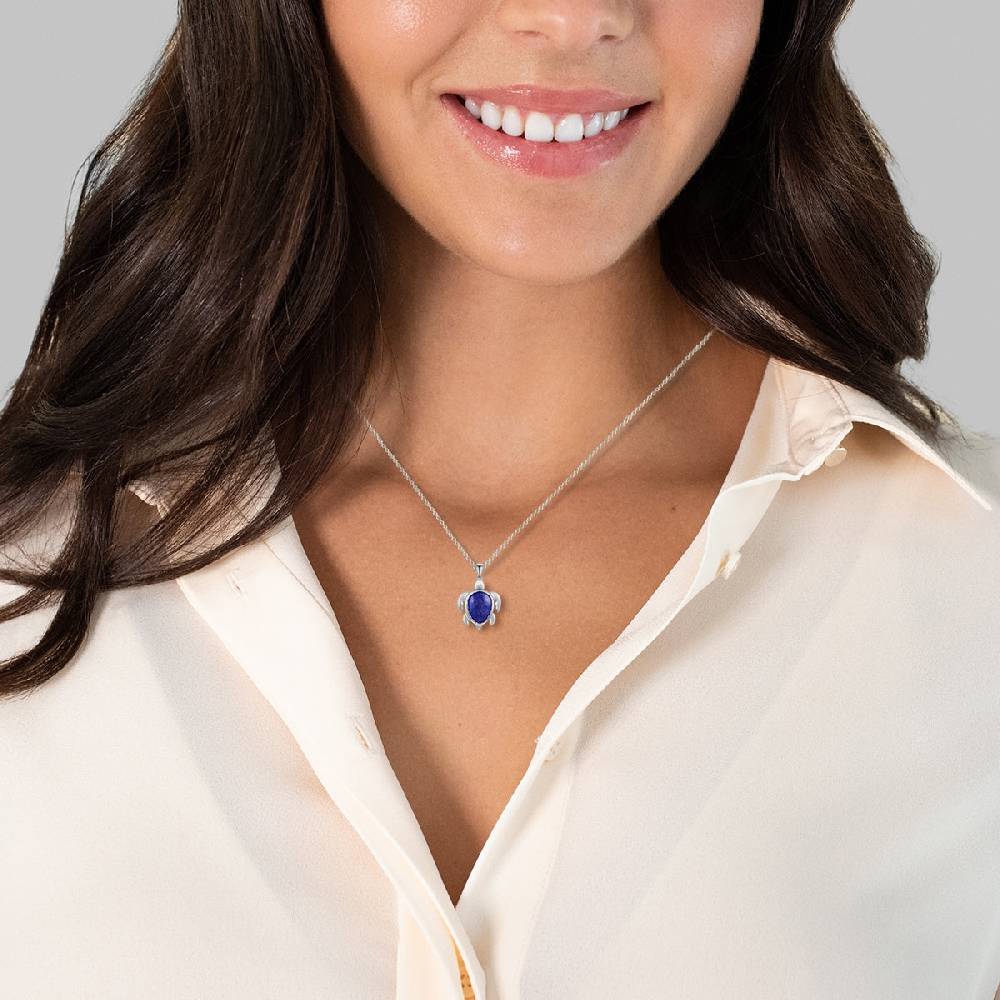 Rafaela Donata Kette mit Anhänger Sterling Silber Emaille blau Bis zu 55% Rabatt