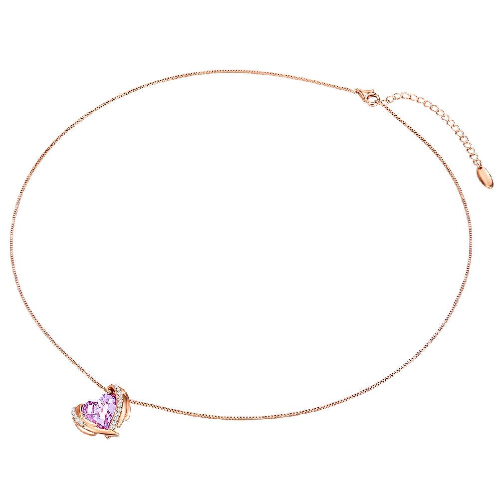 Rafaela Donata Kette mit Anhänger Sterling Silber roségold verziert mit Kristallen von Swarovski® Violet weiß Super Rabatt