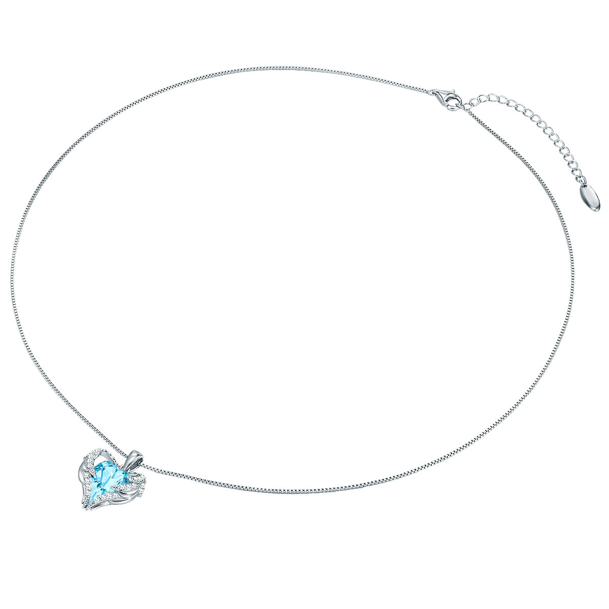 Rafaela Donata Kette mit Anhänger Sterling Silber verziert mit Kristallen von Swarovski® aquamarin weiß 50% Rabatt mit kostenlosem Versand
