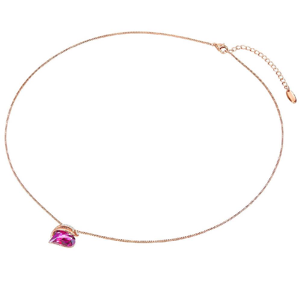 Rafaela Donata Kette mit Anhänger Sterling Silber roségold verziert mit Kristallen von Swarovski® amethyst weiß Clearance-Verkauf