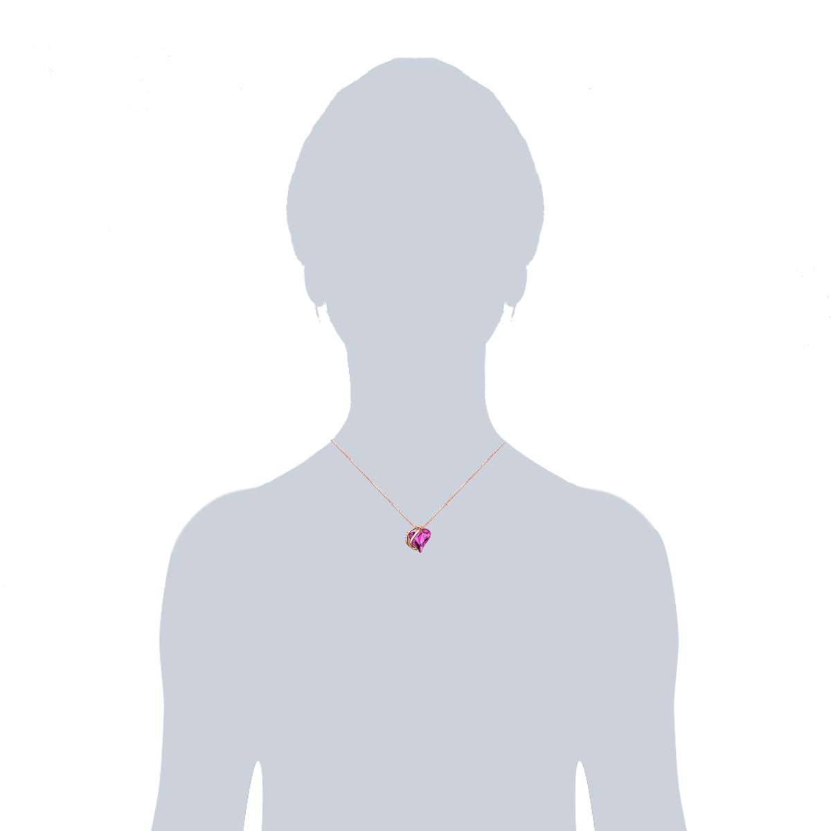 Rafaela Donata Kette mit Anhänger Sterling Silber roségold verziert mit Kristallen von Swarovski® amethyst weiß Clearance-Verkauf