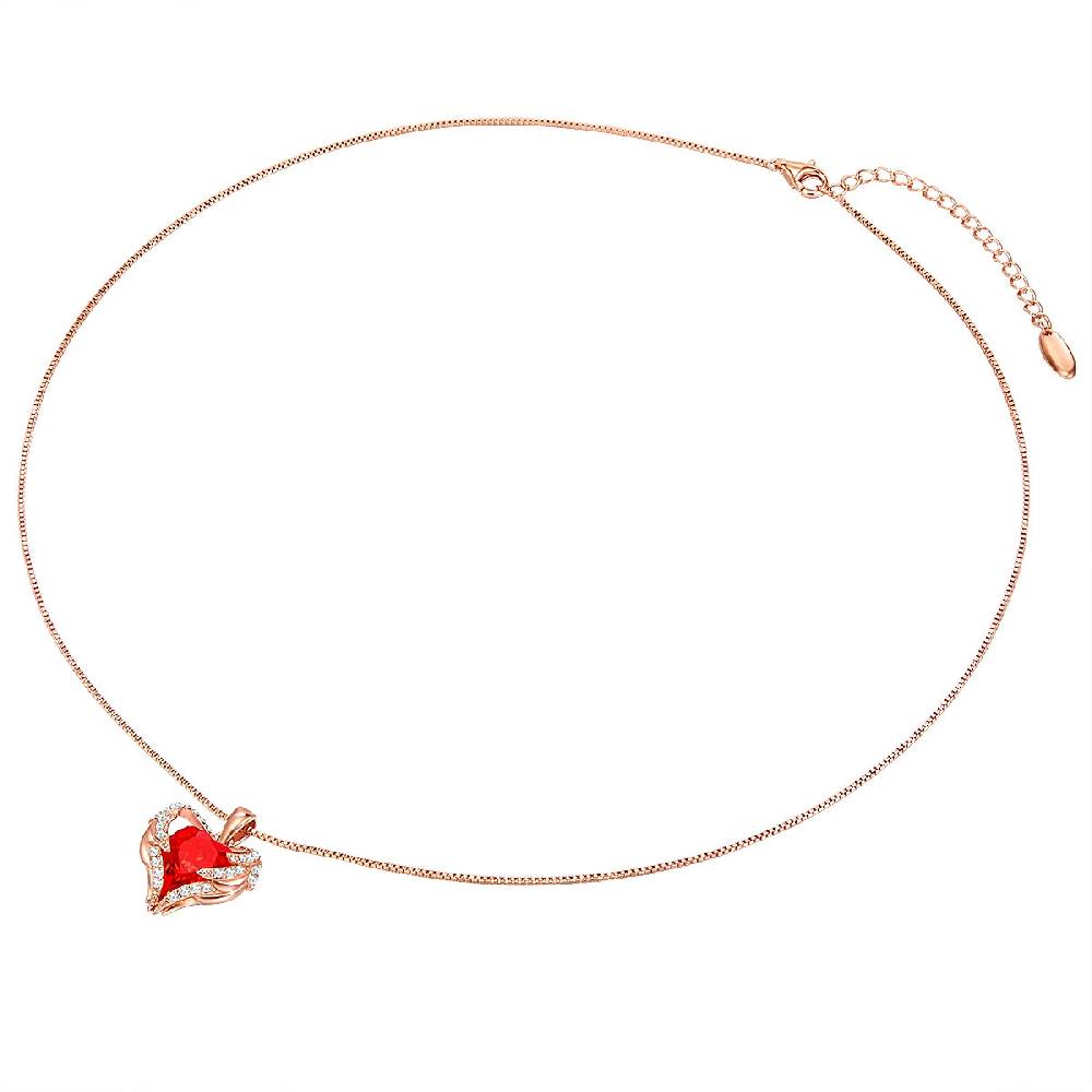 Rafaela Donata Kette mit Anhänger Sterling Silber roségold verziert mit Kristallen von Swarovski® heller Siam weiß Auslauf