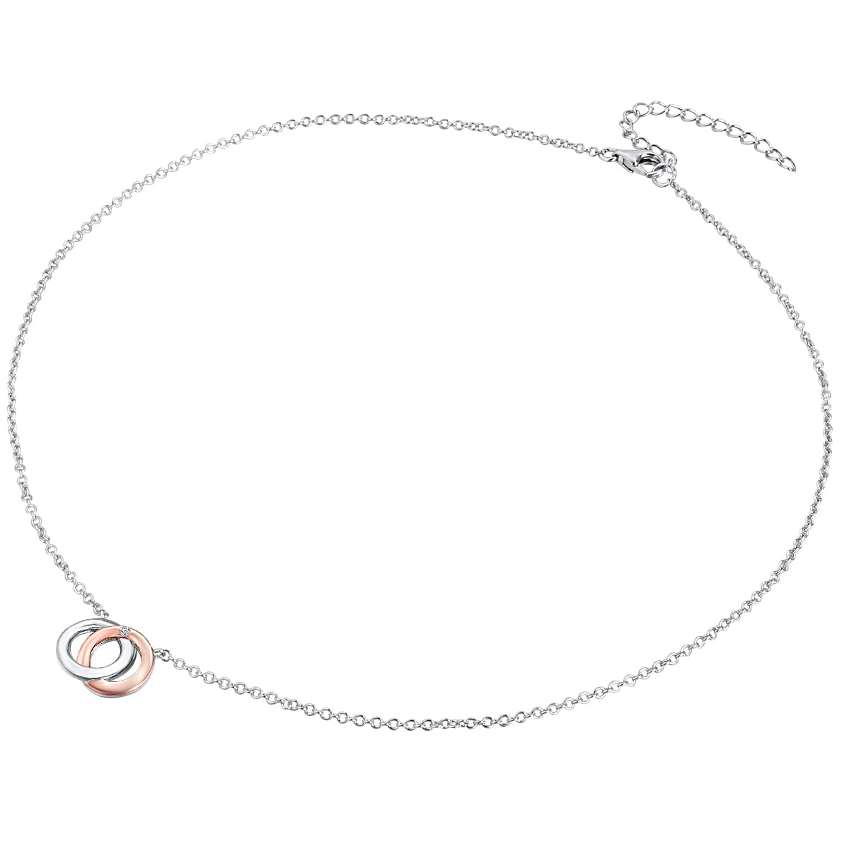 Rafaela Donata Kette mit Anhänger Sterling Silber bi-Color Diamant weiß Meist gekauft