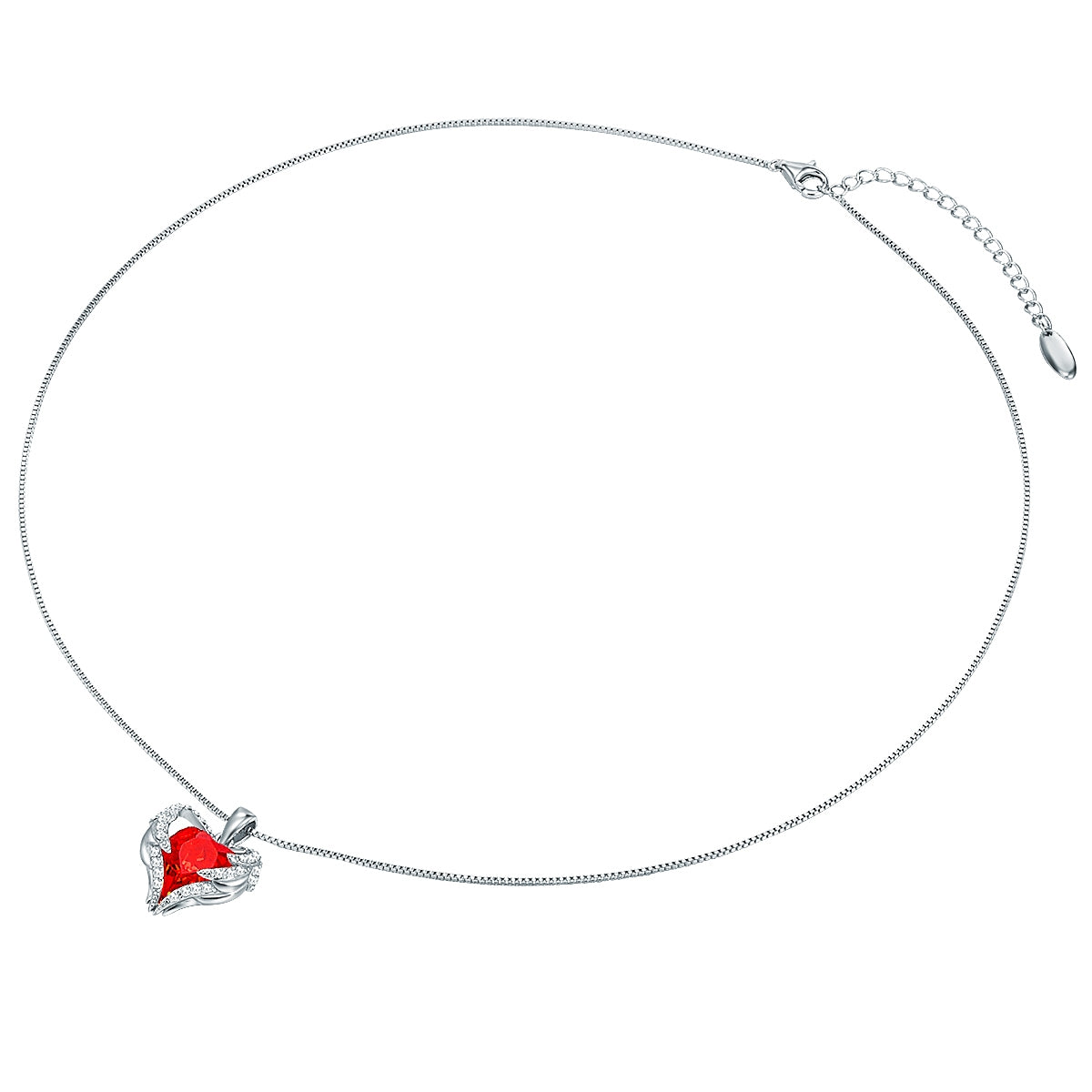 Rafaela Donata Kette mit Anhänger Sterling Silber verziert mit Kristallen von Swarovski® heller Siam weiß Blitzverkäufe