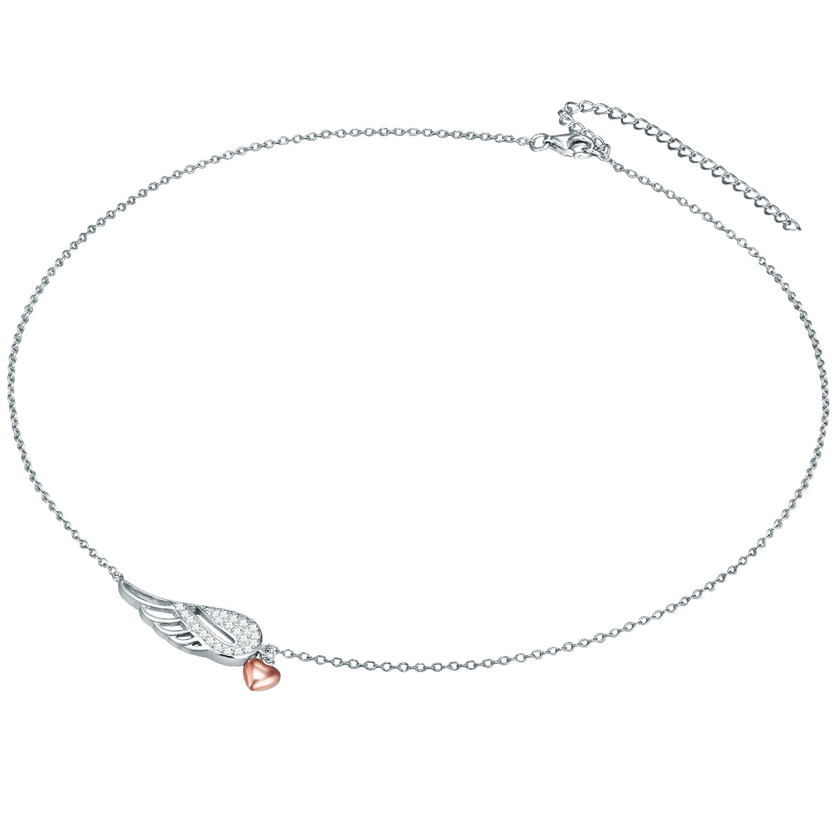 Rafaela Donata Kette mit Anhänger Sterling Silber bi-Color Zirkonia weiß Sonderangebot