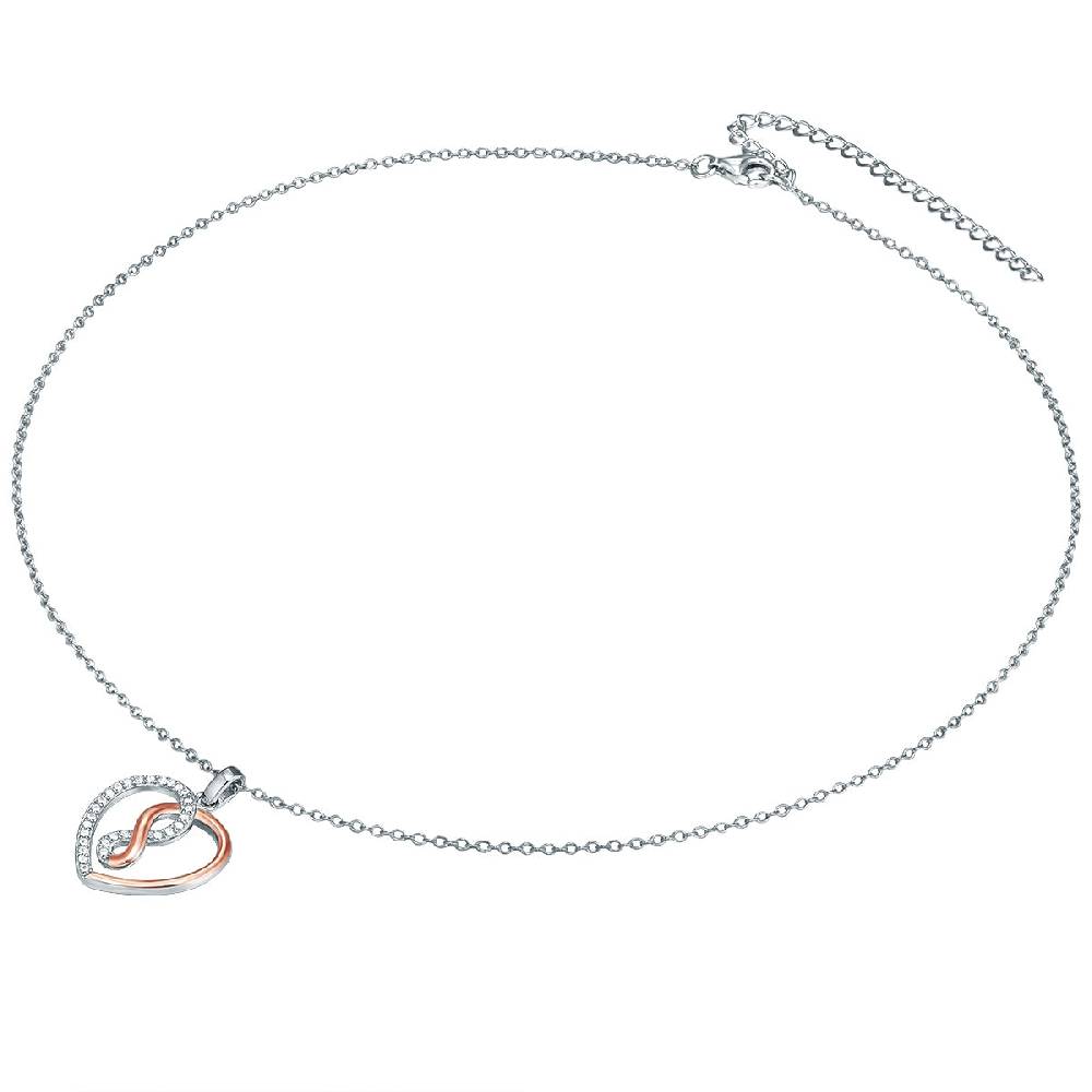 Rafaela Donata Kette mit Anhänger Sterling Silber bi-Color Zirkonia weiß Rabatt