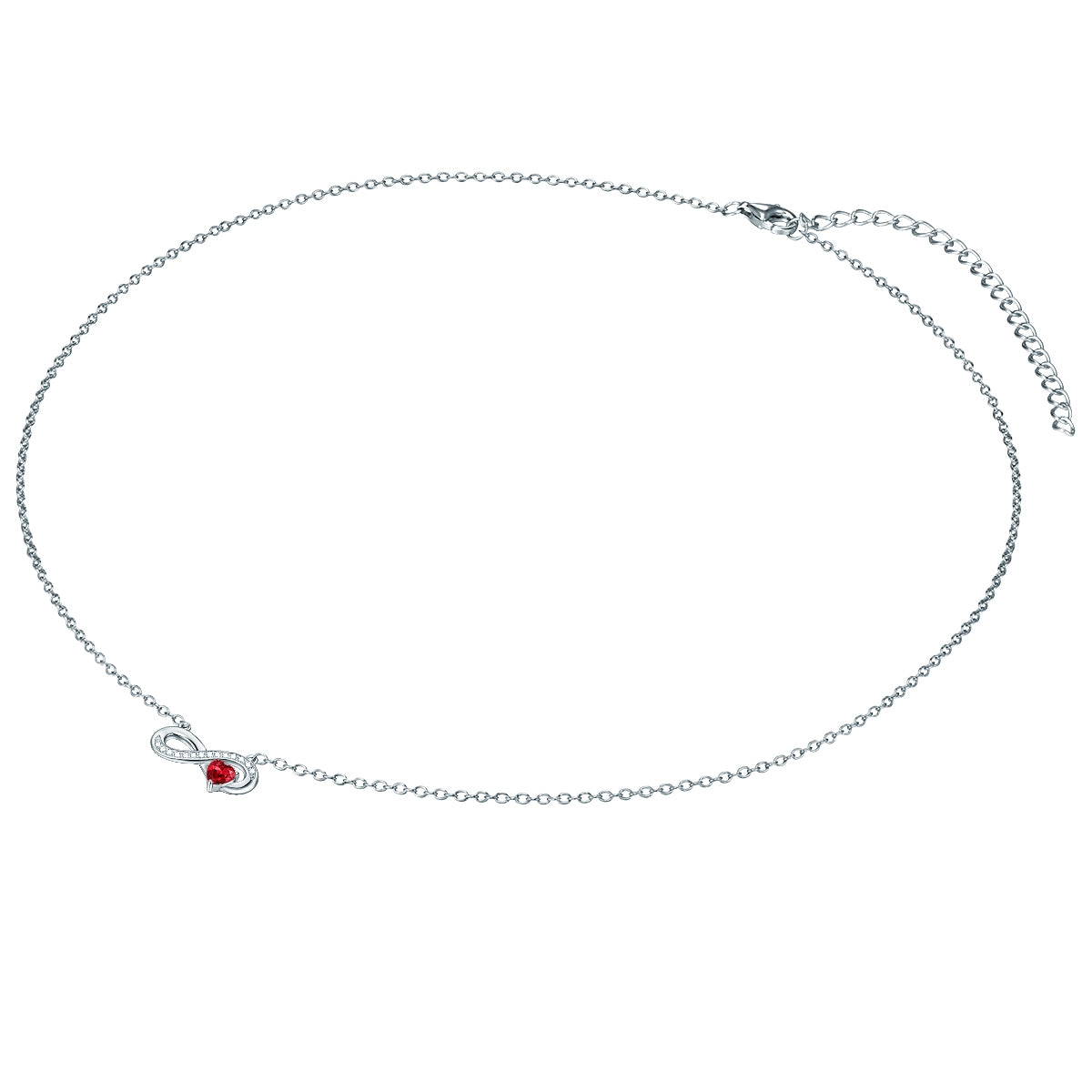 Rafaela Donata Kette mit Anhänger Sterling Silber Zirkonia weiß rot Versandkostenfrei