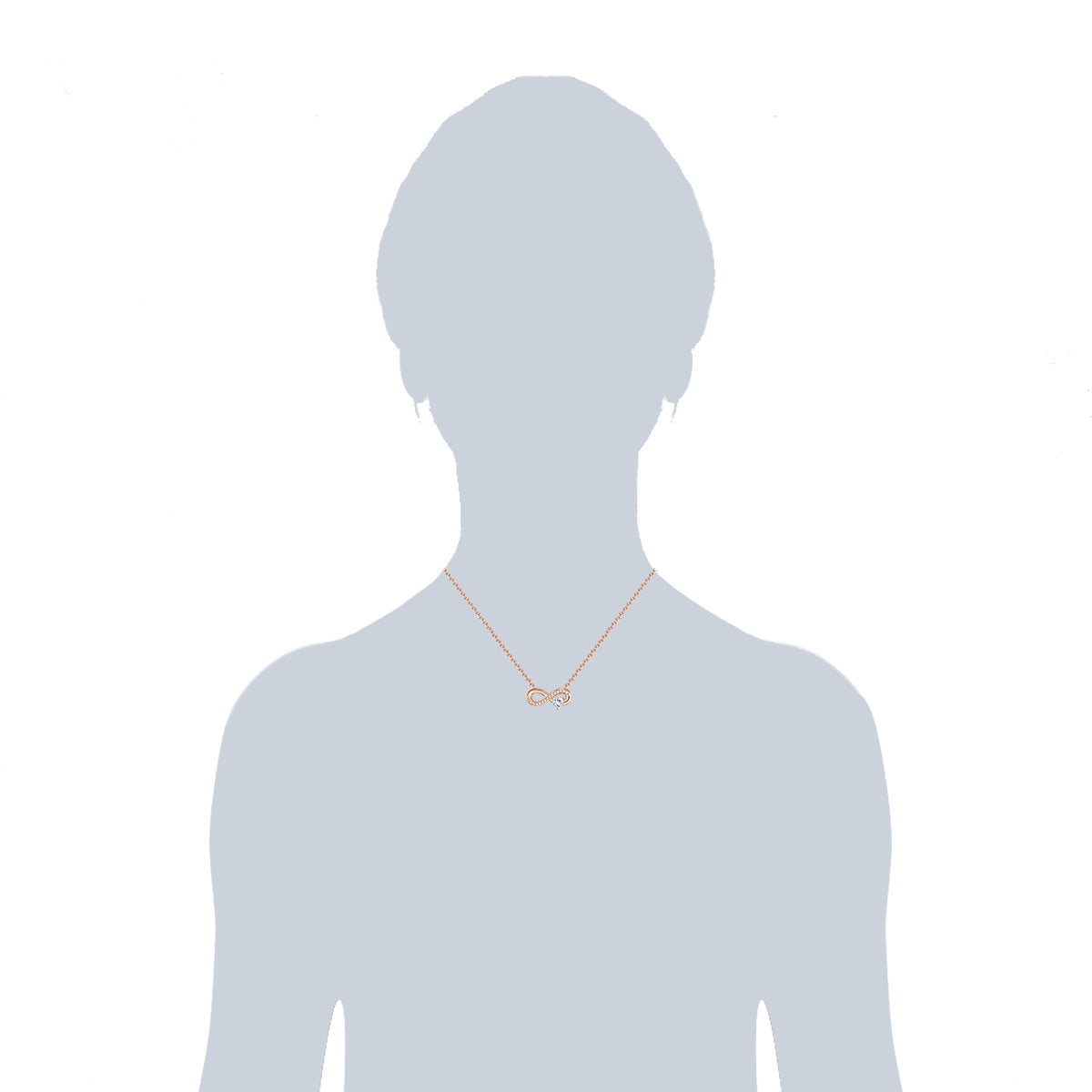 Rafaela Donata Kette mit Anhänger Sterling Silber roségold Zirkonia weiß Begrenztes Angebot