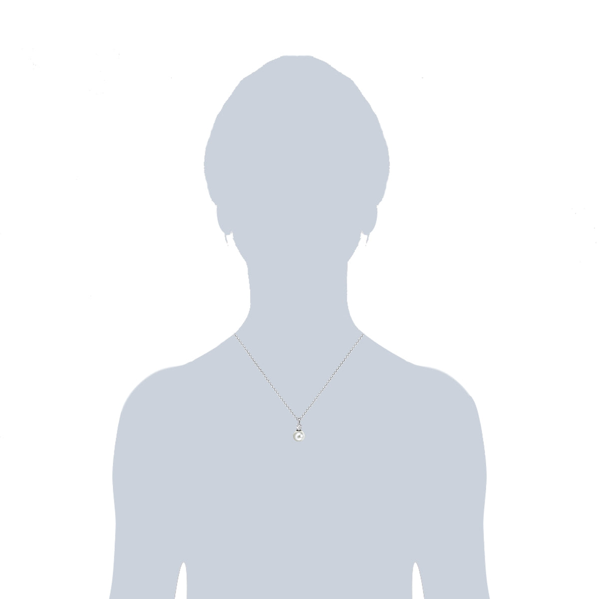 Rafaela Donata Kette mit Anhänger Sterling Silber Perle (synth.) weiß Zirkonia weiß Online Shopping