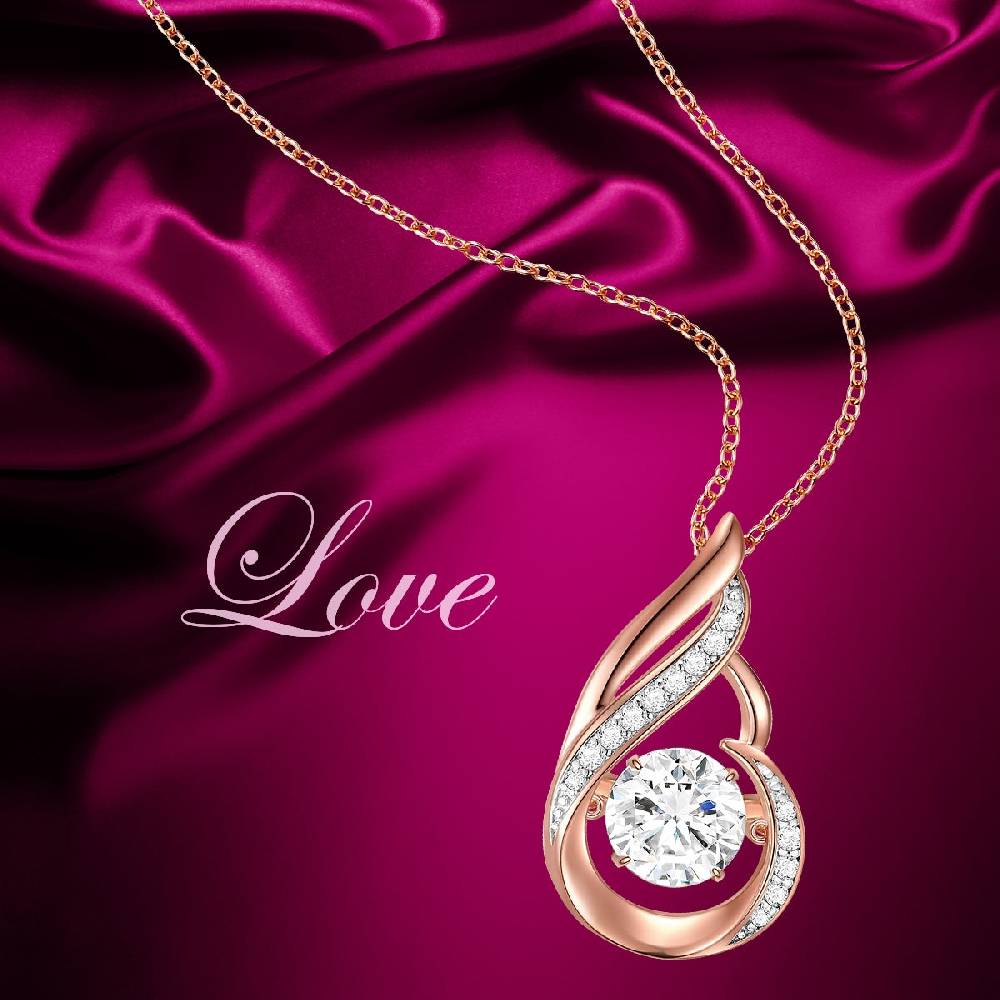 Rafaela Donata Kette mit Anhänger Sterling Silber roségold Zirkonia weiß Exklusivangebot