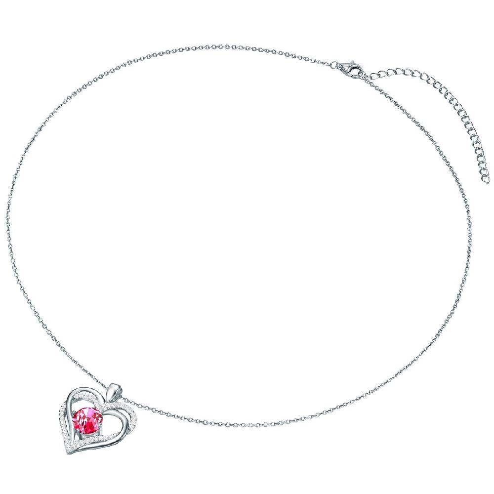 Rafaela Donata Kette mit Anhänger Sterling Silber verziert mit Kristallen von Swarovski® pink Zirkonia weiß Preisnachlass