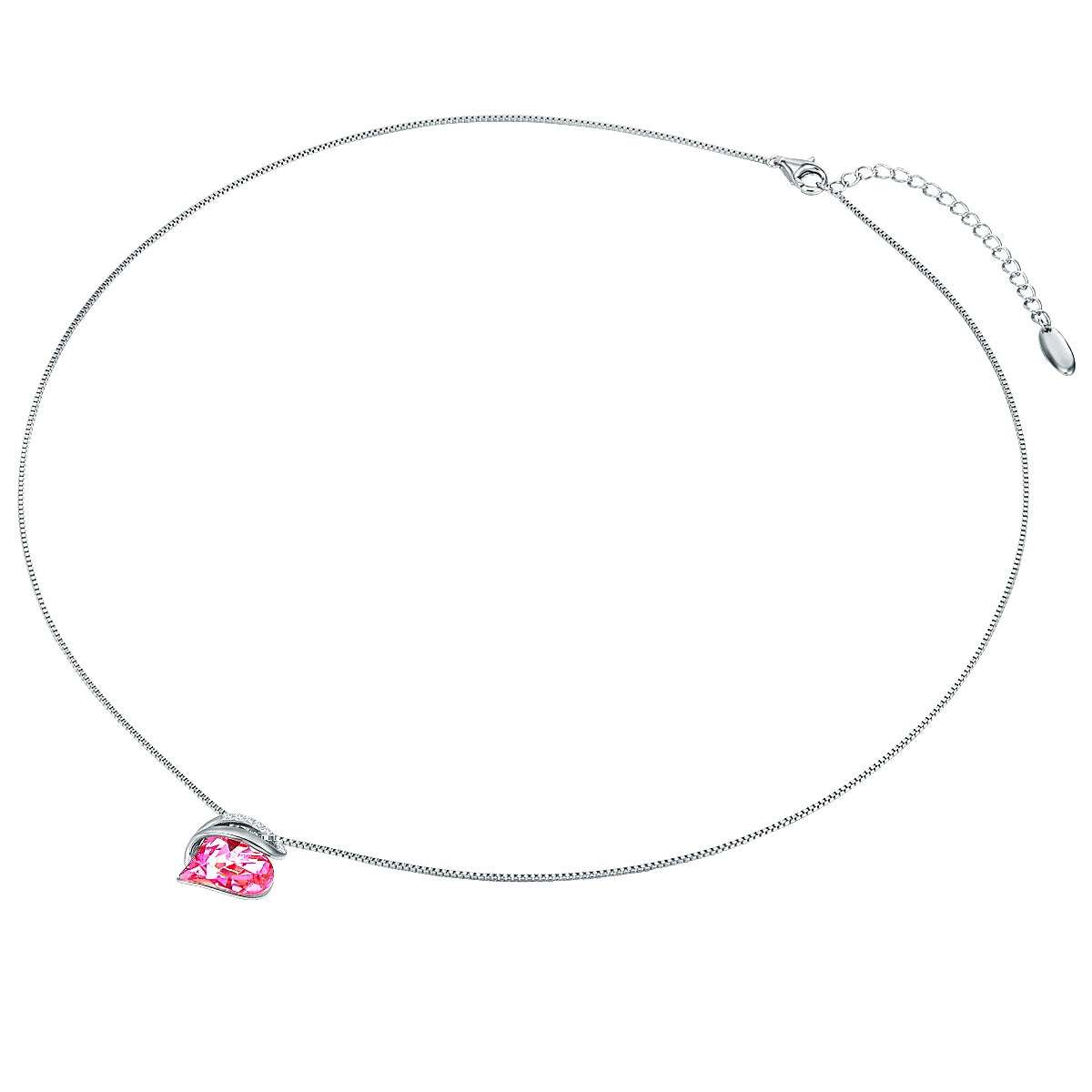 Rafaela Donata Kette mit Anhänger Sterling Silber verziert mit Kristallen von Swarovski® Rosa weiß Black Friday