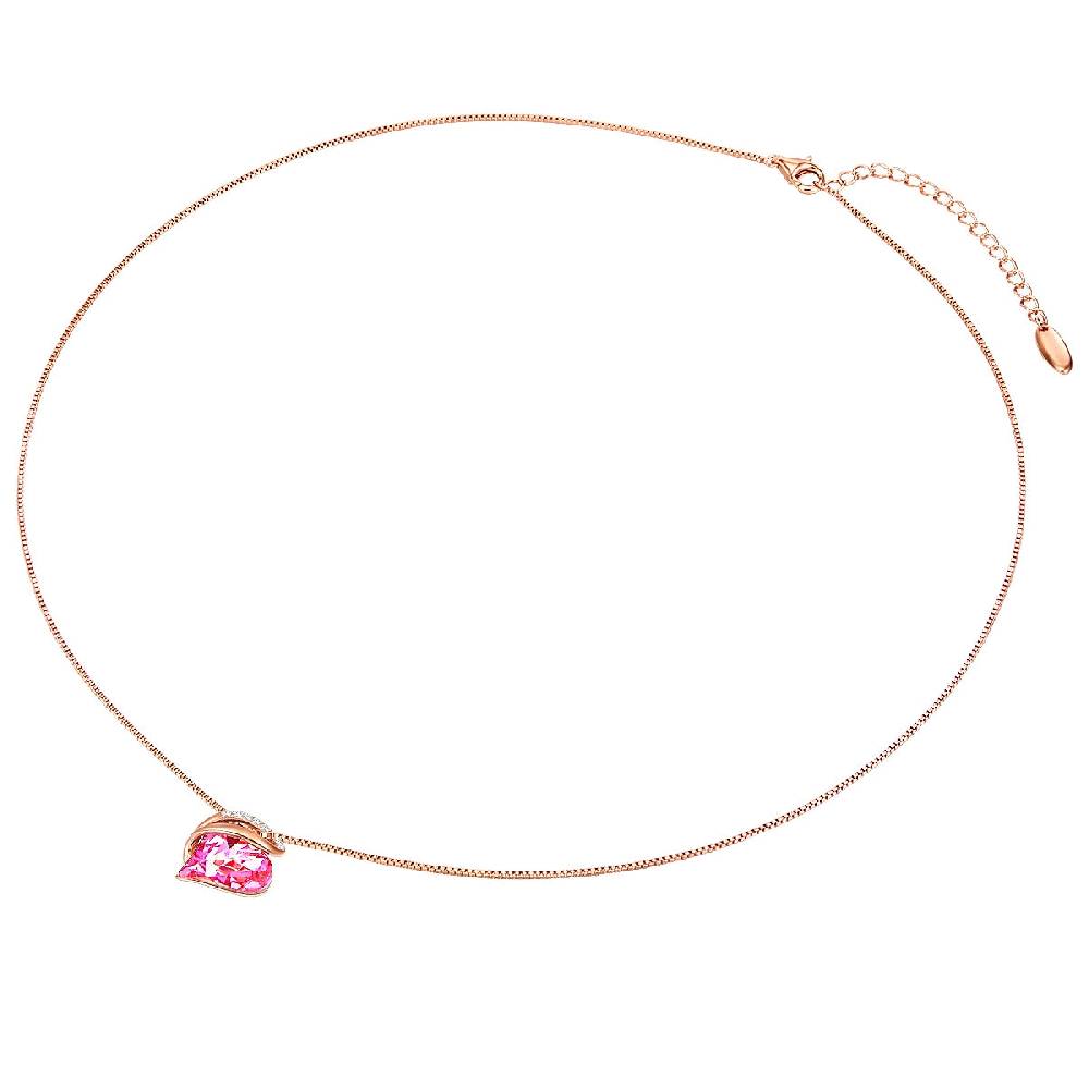 Rafaela Donata Kette mit Anhänger Sterling Silber roségold verziert mit Kristallen von Swarovski® Rosa weiß Heißer Verkauf