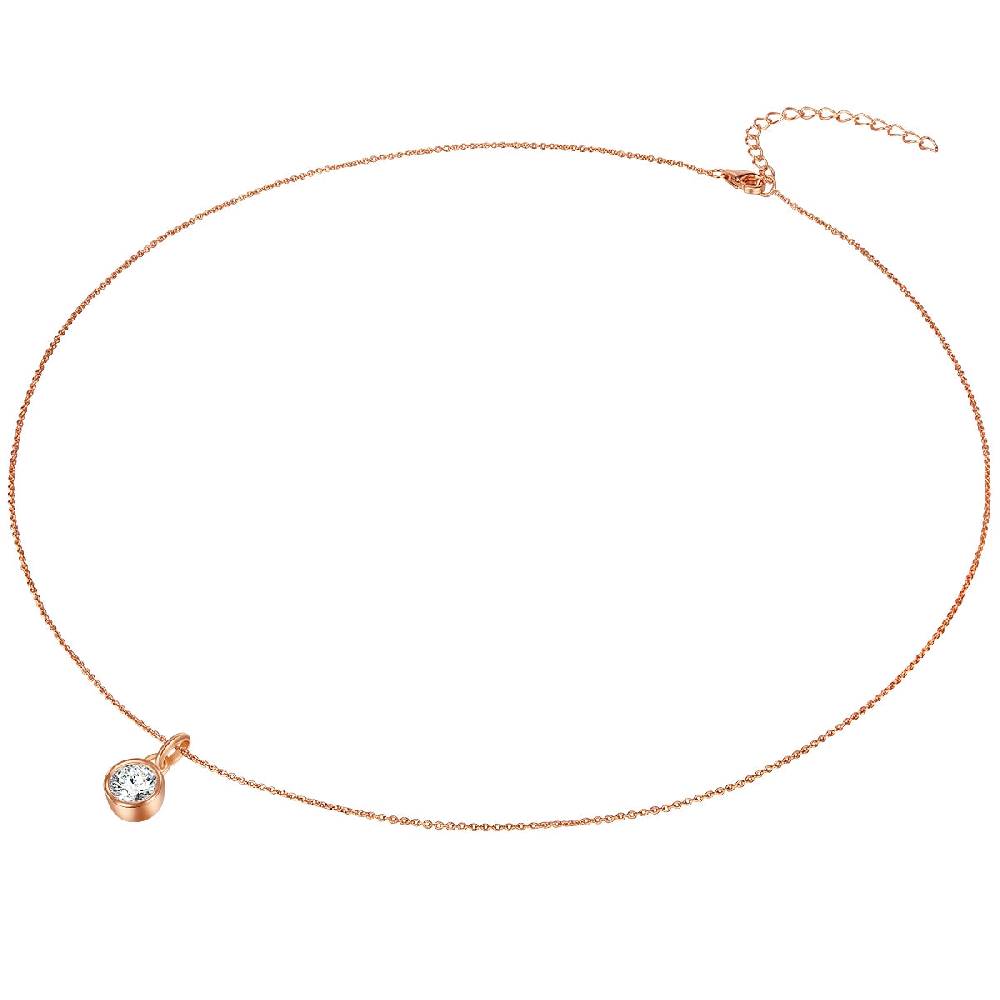 Rafaela Donata Kette mit Anhänger Sterling Silber roségold Zirkonia weiß Online Outlet