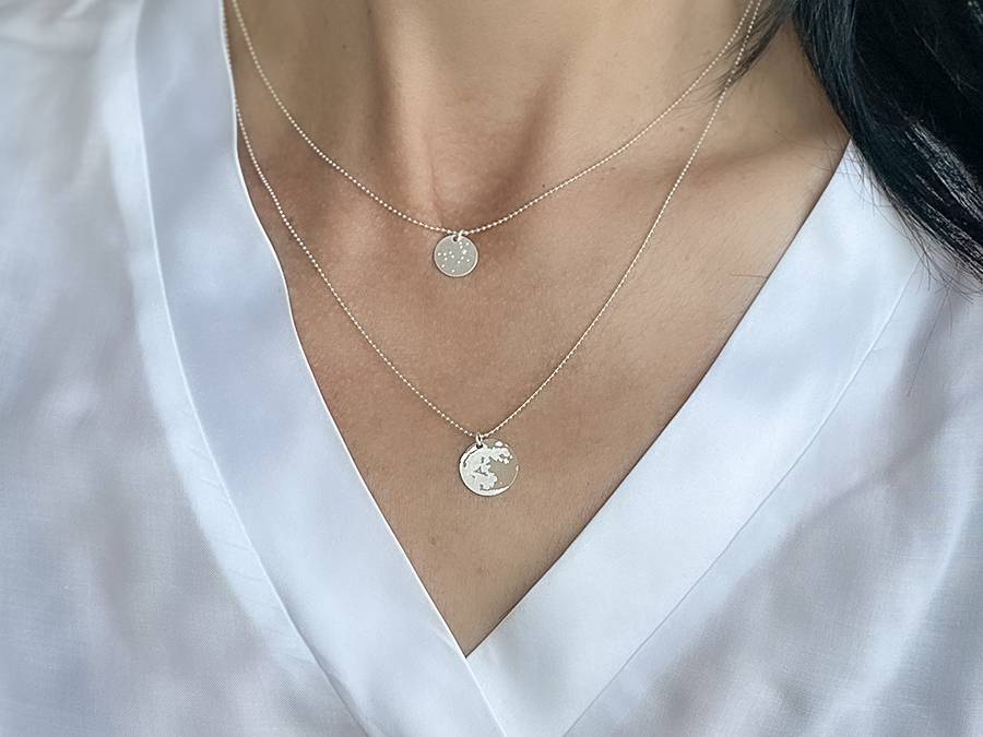 Renna Deluxe MOND Kette Silber – beidseitiges Motiv Super Rabatt