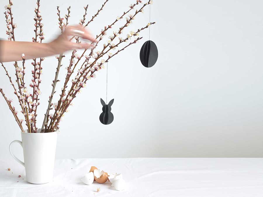 Renna Deluxe Osterei grau Anhänger Sonderangebot