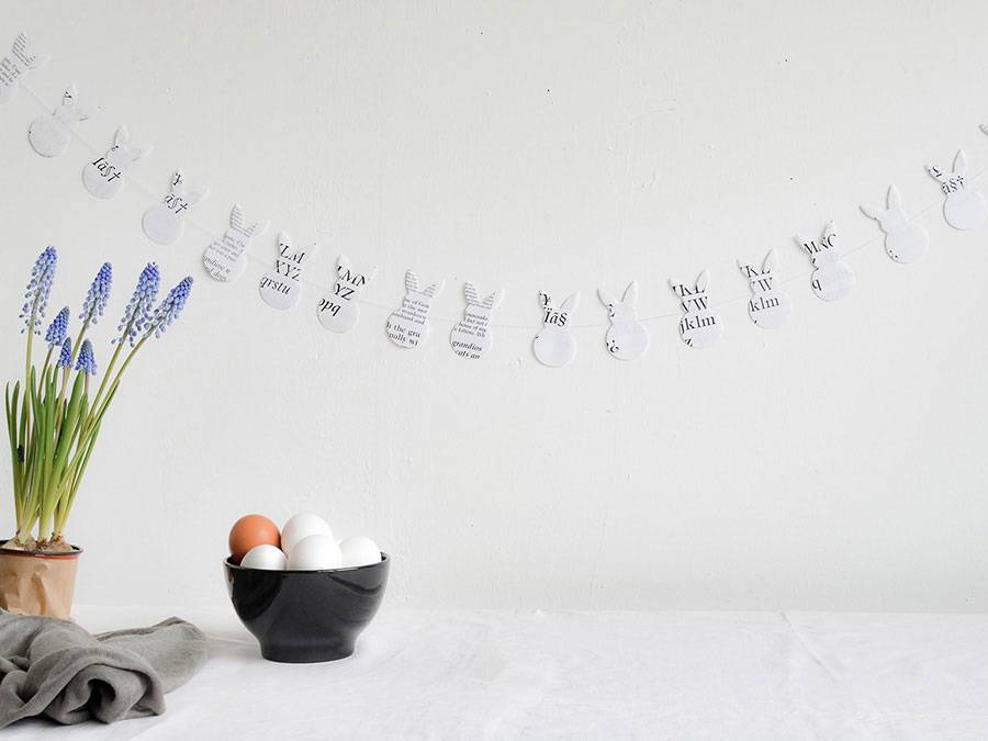 Renna Deluxe Anhänger Osterhase in Schwarz-Weiß Heißer Verkauf
