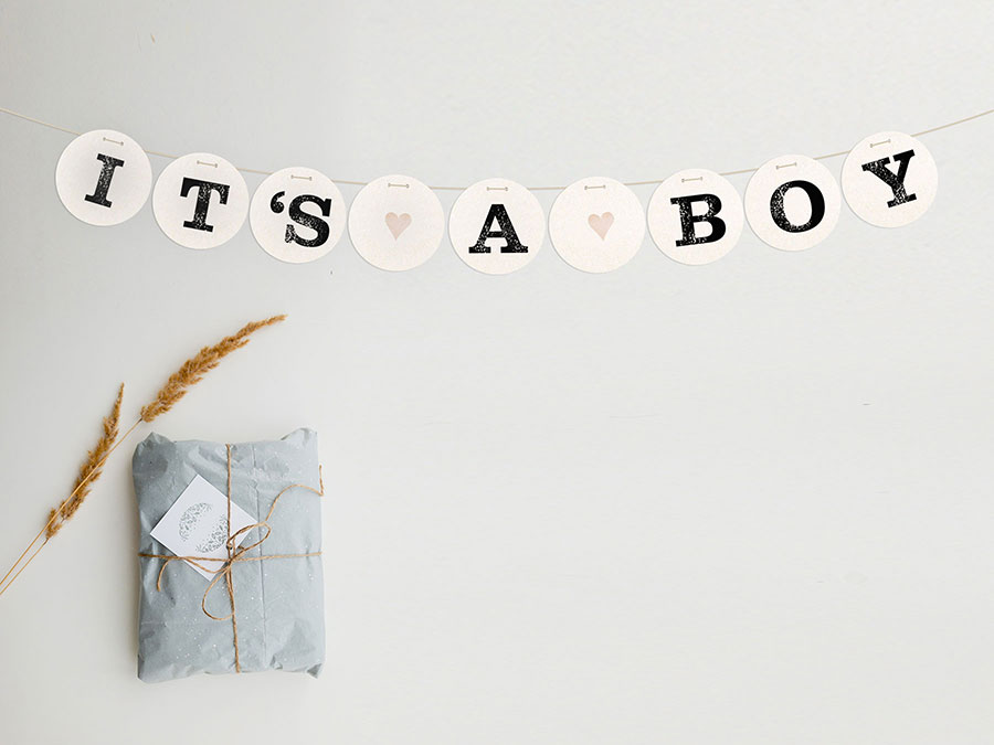 Renna Deluxe IT’S A BOY Girlande Letzter Tag