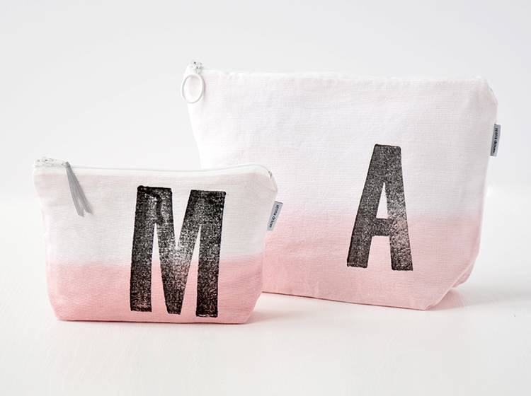 Renna Deluxe Kosmetiktasche ROSA mit Monogramm personalisiert Rabatt