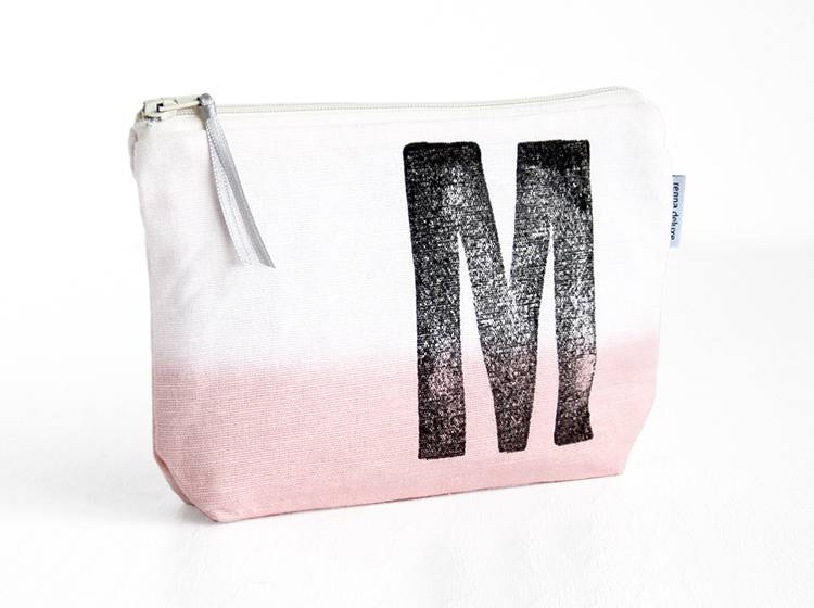 Renna Deluxe Kosmetiktasche ROSA mit Monogramm personalisiert Rabatt
