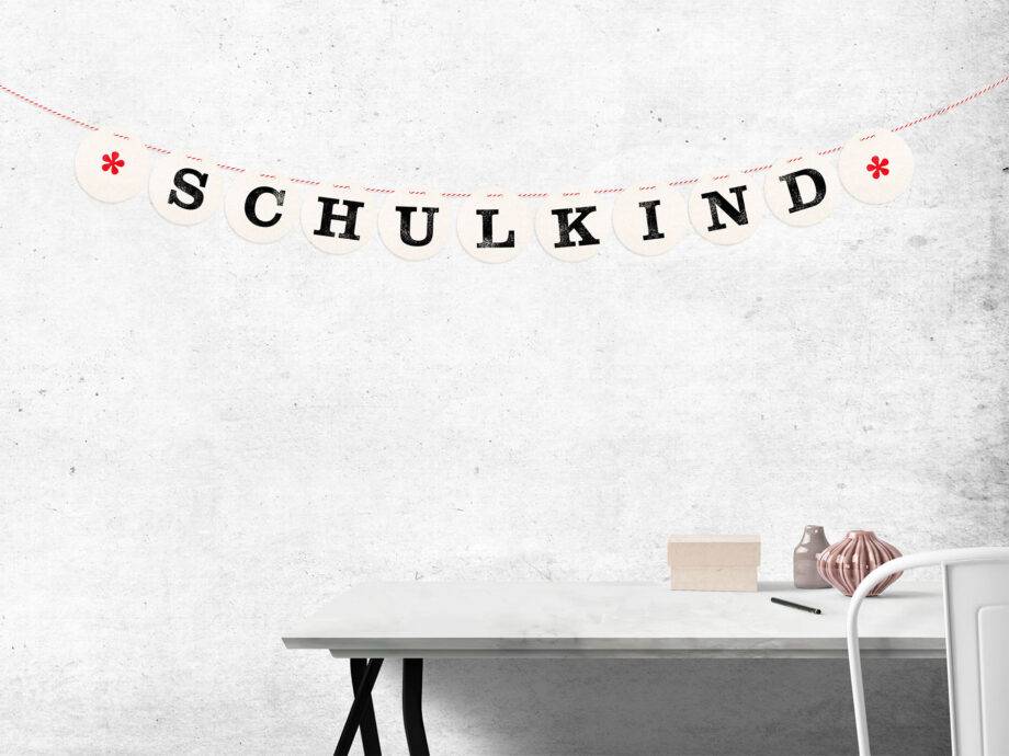 Renna Deluxe SCHULKIND Girlande für die Einschulung Party-Deko Weihnachtsangebot