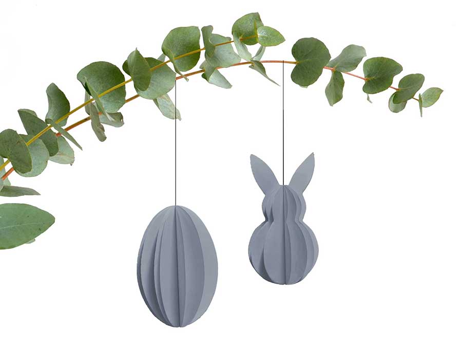 Renna Deluxe Grauer Osterhase Anhänger Osterangebot