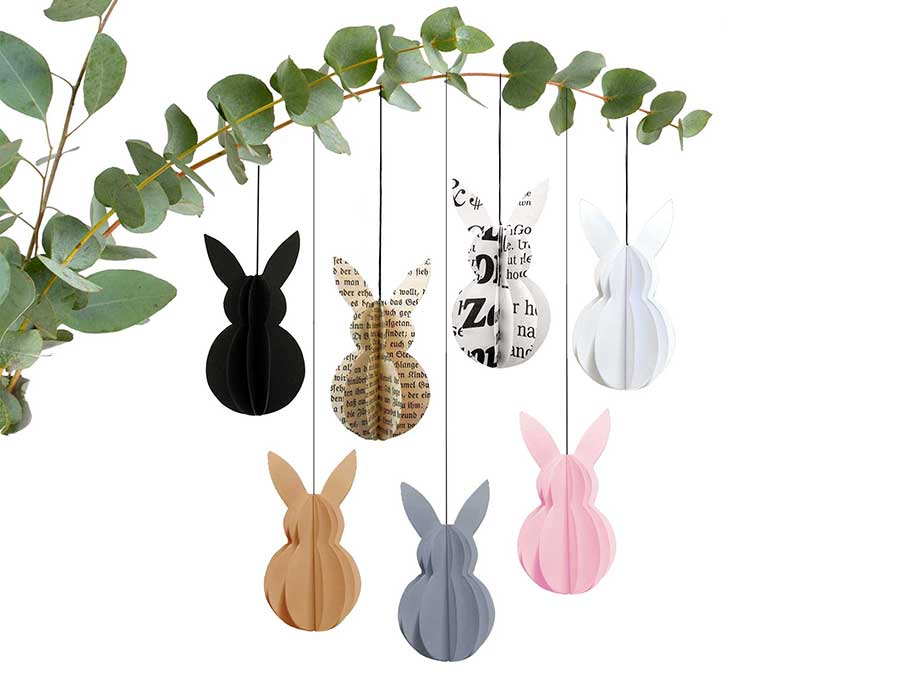 Renna Deluxe Grauer Osterhase Anhänger Osterangebot