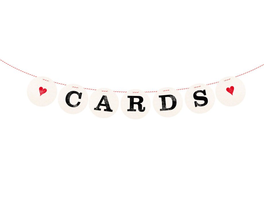 Renna Deluxe CARDS Girlande Hochzeitsgirlande Jubiläumsangebot